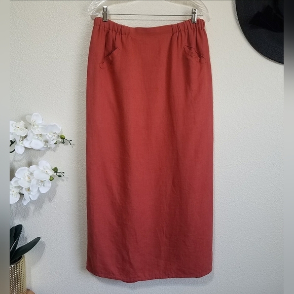 Flax Dresses & Skirts - FLAX LINEN MIDI SKIRT
